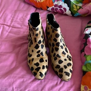 Cole haan cheetah booties